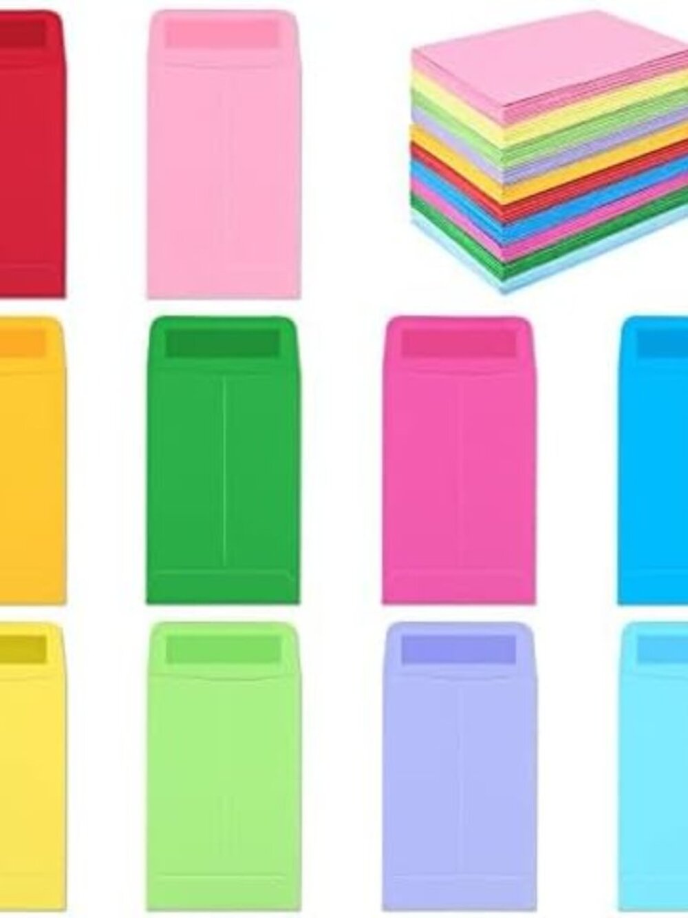 100-Pack 2.25×3.5 Inch Small Envelopes, Mini Envelopes for Seeds, Cash Envelopes